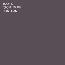 #5A4E56 - Don Juan Color Image